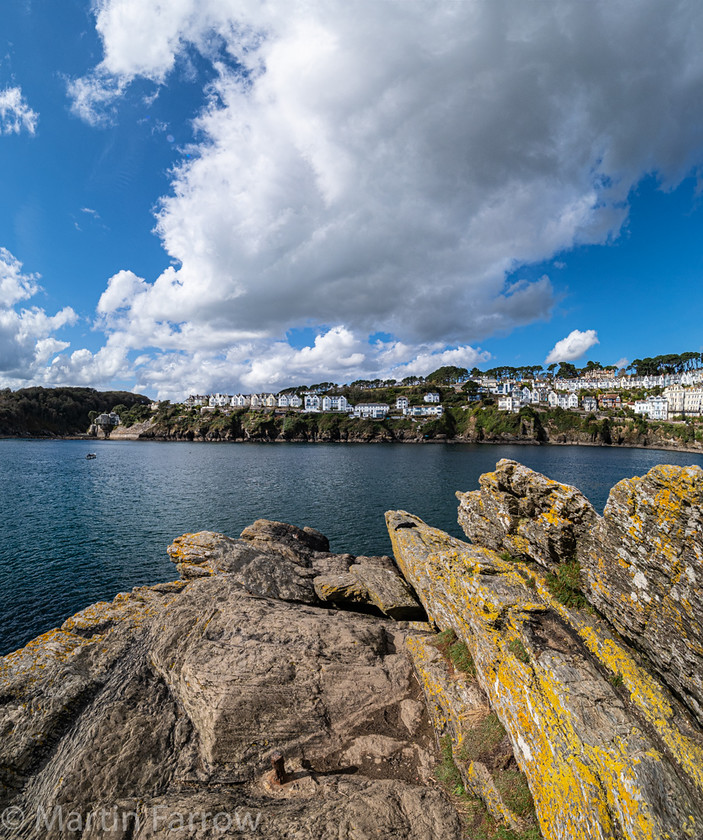 9292433-Pano 
 OLYMPUS DIGITAL CAMERA 
 Keywords: Cornwall, Fowey, Liskeard, Polruan, autumn, boats, coast, estury, river, sea, shore, village, water